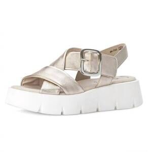NEW GABOR women's crossover platform sandal in puder